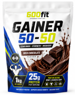 گینر gainer شکلاتی 50-50 با طعم شکلات کاکائویی وزن 1000 گرم