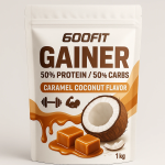 گینر 50-50 با طعم کارامل نارگیل وزن 1000 گرم