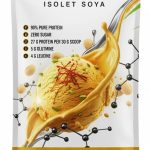 پروتئین ایزوله سویا 90 درصد با طعم بستنی زعفرانی 1000 گرم