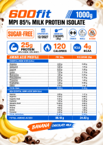 پروتئین شیر MPI 85% طعم شیر موز شکلات یک کیلویی - تصویر 2