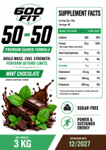 گینر ۵۰‑۵۰ کراتینه با طعم شکلات نعنایی (Chocolate & Refreshing Mint) 3 کیلویی - تصویر 2
